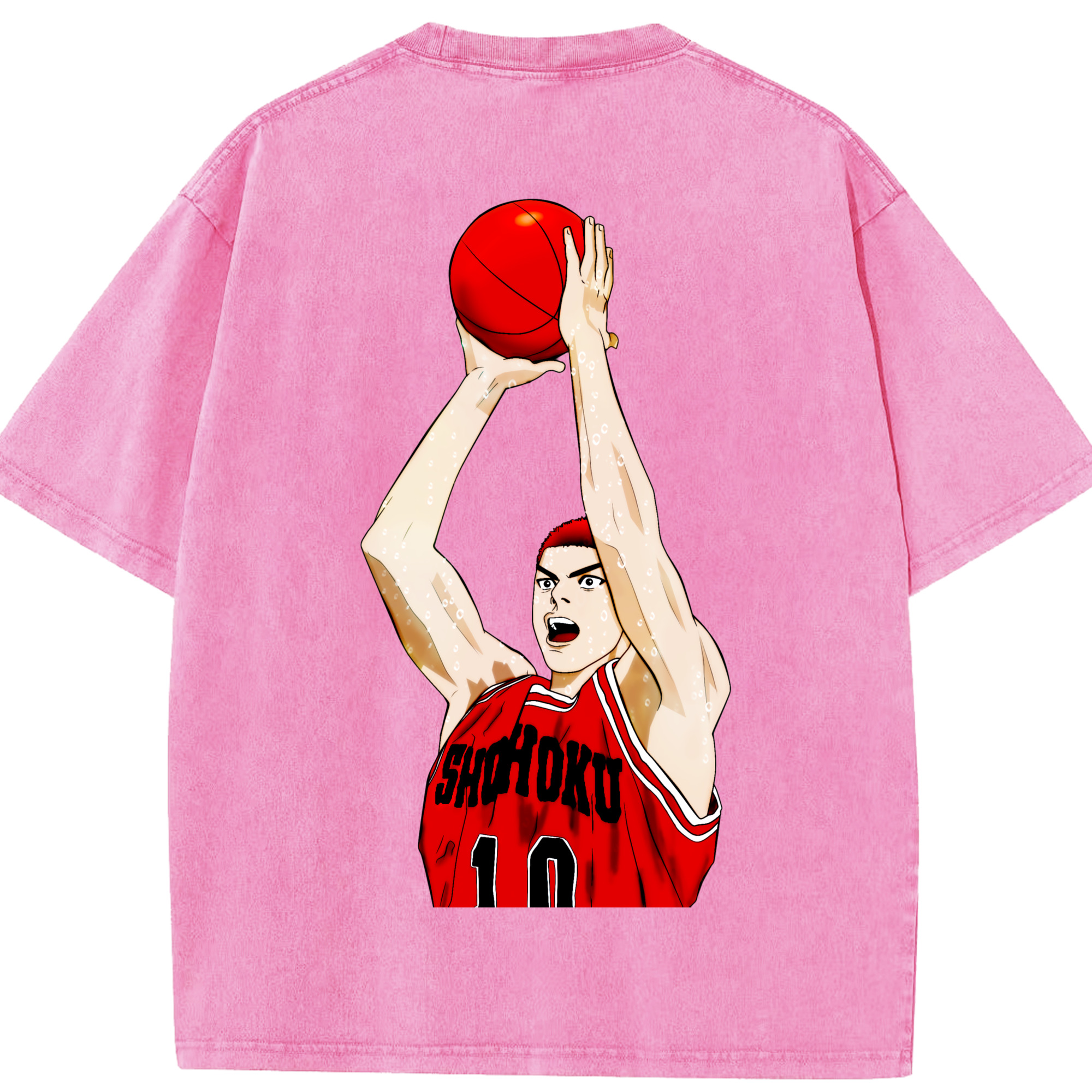 （画像用） SLAM DUNK／スラムダンク 綿100% ヴィンテージ風 半袖Tシャツ（背面プリント）